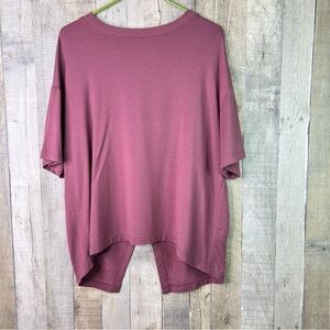 Buckle Black Size Large Criss Cross Open Back Short Sleeve Shirt Rose Co…